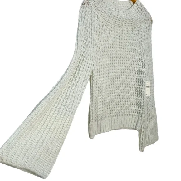 AnthroMaeve Bell Sleeve Open Knit Sweater